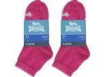 Lonsdale 6 Paia Di Calzini A Quarti In Cotone Altezza Caviglia Rosa39-42