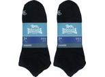Lonsdale 6 Paia Di Calzini Da Ginnastica Altezza Caviglia In Cotone Nero39-42