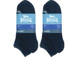 Lonsdale 6 Paia Di Calzini Da Ginnastica Altezza Caviglia In Cotone Blu39-42