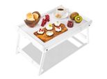 Vassoio Per La Colazione Vassoio Per Il Letto Vassoio Per Servire Tavolo Da Letto Con Gambe Pieghevoli - Utilizzabile Anche Come Scrivania, Tavolo Per Notebook - Bianco