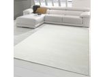 Tappeto Da Salotto Moderno Di Design A Tinta Unita In Color Crema Dimensioni - 160 X 230 Cm