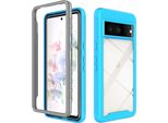 Custodia Google Pixel 7, Copertura Posteriore Trasparente Ibrida, Robusto Paraurti In Tpu, Custodia Antiurto Per Google Pixel 7 Blu