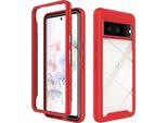 Custodia Google Pixel 7, Copertura Posteriore Trasparente Ibrida, Robusto Paraurti In Tpu, Custodia Antiurto Per Google Pixel 7 Rosso