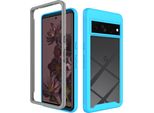 Custodia Google Pixel 7 Pro, Copertura Posteriore Trasparente Ibrida, Robusto Paraurti In Tpu, Custodia Antiurto Per Google Pixel 7 Pro Blu