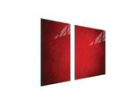 Piastre Copri Fornelli 2 Pezzi 90X52 Copri Piano Cottura In Ceramica Tagliere In Vetro Rosso