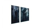 Piastre Copri Fornelli 2 Pezzi 90X52 Ceramica Copri Piano Cottura Tagliere In Vetro Motivo Marmo