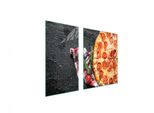 Piastre Coprifornelli 2 Pezzi 90X52 Coprifornelli In Ceramica Tagliere In Vetro Ardesia Pizza