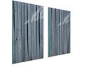 Piastre Copri Fornelli 2 Pezzi 75X52 Copri Piano Cottura In Ceramica Tagliere In Vetro Legno Grigio