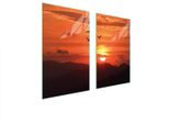 Piastre Copri Fornelli 2 Pezzi 75X52 Copri Piano Cottura In Ceramica Tagliere In Vetro Uccelli Arancione