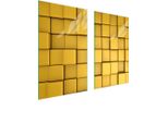 Piastre Copri Fornelli 2 Pezzi 75X52 Ceramica Copri Piano Cottura Vetro Tagliere Pezzo Giallo