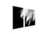 Piastre Copriforno 2 Pezzi 100X52 Copripiastra In Ceramica Tagliere In Vetro Esplosione Nero