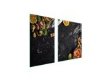 Piastre Copri Fornelli 2 Pezzi 100X52 Ceramica Copri Piano Cottura Vetro Tagliere Pesce Cucina