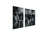 Piastre Copri Fornelli 2 Pezzi 100X52 Copri Piano Cottura In Ceramica Tagliere In Vetro Teschio Nero