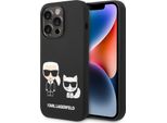 Karl Lagerfeld Klhmp14Lsskck Custodia Rigida Per Iphone 14Pro 6,1 Czarny/Nero Silicone Liquido Karl & Choupette Magsafe