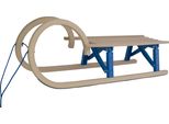 Slitta Pieghevole Con Corno - 110 Cm - Corda Di Trazione Inclusa - Ideale Per I Bambini Per Divertirsi Sulla Neve!