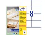 Etichette Universali Rc A4 105X74Mm 100 Fogli/800 Etichette Bianco Naturale Confezione Da 5