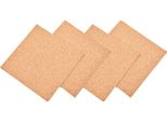 Bacheca Quadrata In Sughero - Autoadesiva - 4 Pezzi - 30 X 30 X 0,7 Cm