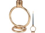 Home Styling Collection Portacandele Portacandele Portacandele Per Una Candela Lunga In Alluminio Oro 15 Cm