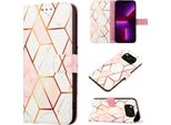 Xiaomi Poco X3 Nfc Case, Marble Motifpoliuretanoleather Case Wallet Card Holder Con Funzione Stand Flip Cover Per Xiaomi Poco X3 Nfc / X3 / X3 Pro Rose Gold