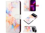 Xiaomi Poco X4 Pro 5G Case, Custodia In Finto Cuoio Con Motivo A Marmi, Tasche Per Carte, Stand Case Per Xiaomi Poco X4 Pro 5G Bunt