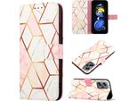 Xiaomi Poco X4 Gt 5G Case, Marble Motifpoliuretanoleather Case Wallet Card Holder Con Funzione Stand Flip Cover Per Xiaomi Poco X4 Gt 5G Rose Gold