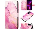 Redmi 10 Case, Marble Motifpoliuretanoleather Case Wallet Card Holder Con Funzione Stand Flip Cover Per Xiaomi Redmi 10 / 10 Prime Rosa