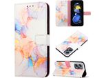 Xiaomi Poco X4 Gt 5G Case, Custodia In Finto Cuoio Con Motivo A Marmi, Tasche Per Carte, Stand Case Per Xiaomi Poco X4 Gt 5G Bunt