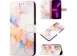 Moto G Stylus 2021 Case, Marble Motifpoliuretanoleather Case Wallet Card Slots With Stand Function Flip Cover Per Motorola Moto G Stylus 2021 Colourful