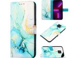Redmi Note 9S Case, Marble Motifpoliuretanoleather Case Wallet Card Holder Con Funzione Stand Flip Cover Per Xiaomi Redmi Note 9S / 9 Pro / 9 Pro Max Verde