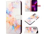 Moto G Stylus 4G 2022 Case, Marble Motifpoliuretanoleather Case Wallet Card Slots With Stand Function Flip Cover Per Motorola Moto G Stylus 4G 2022 Colourful