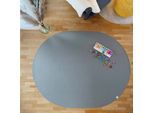 Tappeto Ovale Per Gattonare Sanosoft 160X200Cm Grigio Chiaro