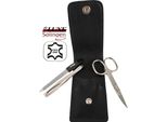Set Manicure 3 Pezzi Solingen Con Custodia In Pelle Nera, Forbici Per Unghie, Lima, Pinzette, Germany