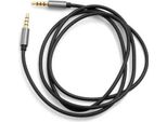 SYSTEM-S Connettore Stereo Aux Da Jack 3,5 Mm (Maschio) A Jack 3,5 Mm 100 Cm A 4 Pin (Maschio)