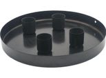 Vassoio Decorativo Con Portacandele Magnetici - Ø 20 Cm Circa - Vassoio Portacandele Nero