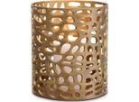 Casa Padrino Lanterna Di Design / Candeliere Finitura Ottone ø 24,5 X H.27 Cm - Lanterna