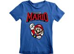 Nintendo Super Mario - Maglietta Mario Varsity - Blu - Taglia 158
