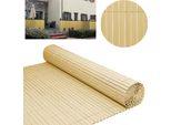 Stuoia Dello Schermo Di Privacy Di Yakimz Schermo Di Privacy Del Pvc Recinto Di Privacy Del Giardino Recinto Del Balcone Frangivento Rivestimento Del Balcone Bambù 100X500Cm
