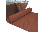 Yakimz Privacy Screen Mat Schermo Della Privacy In Pvc Recinto Della Privacy Del Giardino Recinto Del Balcone Frangivento Rivestimento Del Balcone Marrone 140X400Cm