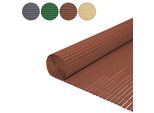 Jiubiaz Privacy Schermo Stuoia Pvc Privacy Recinzione Frangivento Per Giardino Balcone E Terrazza Marrone 100X300Cm