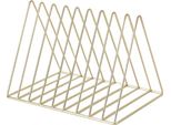Organizzatore Di Riviste In Metallo Naturn Living™ - Libreria A Triangolo - Organizzatore Di Riviste - Triangolo - Portariviste - Sistema Di Archiviazione Per Cd - Portariviste - Portariviste - Portariviste - Oro Opaco