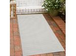 Tappeto Chiaro A Trama Piatta Per Interni Ed Esterni In Tinta Unita Color Crema Dimensioni - 80 X 150 Cm