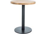 Tavolo Bistrot Rotondo Tavolo Bar Puro 60X60X76Cm Rovere Massiccio Nero