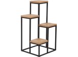 Tavolo Per Piante In Metallo Quadrato - Supporto Per Piante - Scaffale Per Fiori Per Interni Ed Esterni - Scaffale Per Piante - Decorazione Per La Casa - Scala Per Piante - Nero