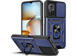 Xiaomi Poco M4 5G Custodia Con Anello, Supporto, Protezione Fotocamera, Paraurti In Tpu, Custodia In Silicone Per Xiaomi Poco M4 5G Blu
