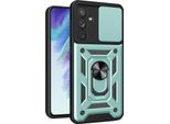Galaxy A54 Custodia Con Anello Supporto Supporto Scivolare Fotocamera Protezione Tpu Pc Custodia Protettiva Per Samsung Galaxy A54 Verde