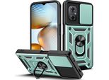 Xiaomi Poco M4 5G Custodia Con Anello Stand Holder Slide Camera Protection Custodia Protettiva In Tpu Pc Per Xiaomi Poco M4 5G Verde