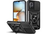 Xiaomi Poco M4 5G Custodia Con Anello Stand Holder Slide Camera Protection Custodia Protettiva In Tpu Pc Per Xiaomi Poco M4 5G Nero