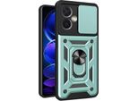 Redmi Note 12 Custodia Con Anello Supporto Supporto Scivolare Fotocamera Protezione Tpu Pc Custodia Protettiva Per Xiaomi Redmi Note 12 Verde