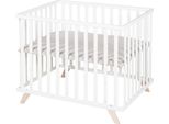 Box Roba 'Lil Planet Grey', 75X100 Cm, Box Con Inserto Protettivo E Legno Bianco