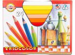 KOH-I-NOOR Matite Colorate Triangolari 3154 Triocolor Spesse 24 Pezzi